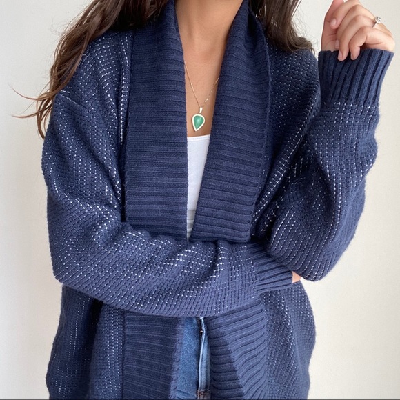 Market & Spruce navy blue cardigan - Picture 6 of 8